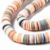 Handmade Polymer Clay Beads Strands CLAY-R089-8mm-108-2
