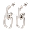 Brass Stud Dangle Earrings KK-CBAB173-01P-4