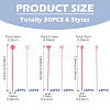 30Pcs 6 Styles Silicone Cable Zip Ties AJEW-TADJ0001-09-3