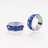 Brass Spacer Beads with Grade A Rhinestone RB-K050-9mm-B01-2