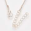 Brass Round Snake Chain Necklace Making MAK-T006-11A-RG-2
