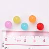 8mm Mixed Transparent Round Frosted Acrylic Ball Bead X-FACR-R021-8mm-M-4