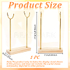 Alloy Crystal Wand Display Stands with Wooden Base BDIS-WH0014-07B-G-2
