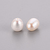 Natural Cultured Freshwater Pearl Half Drilled Beads PEAR-R063-42A-2