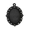 Electrophoresis Alloy Oval Pendant Cabochon Settings LS-PALLOY-Q304-50-NR-1