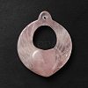 Natural Rose Quartz Pendants G-G997-H07-3