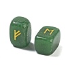 Rectangle Natural Green Aventurine Rune Stones G-Z059-01O-2