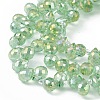 Transparent Electroplate Glass Beads Strands EGLA-F152B-AB01-3