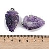 Raw Rough Natural Amethyst Pendants G-G162-01P-02-3