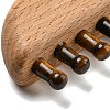 Natural Tiger Eye Scalp Massager AJEW-G058-01B-3