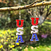 Independence Day Theme Alloy Enamel Dangle Earrings FS-WGE9304-05-1