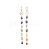 Natural Gemstone Nuggets Beads Dangle Earrings EJEW-JE04667-1