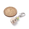 Halloween Synthetic Magnesite Skull Pendants Decorations HJEW-JM00818-3