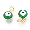 Brass Enamel Charms KK-B024-02G-J-2