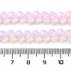 Baking Paint Transparent Glass Beads Strands DGLA-A034-J6MM-D09-4