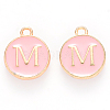 Golden Plated Alloy Enamel Charms X-ENAM-S118-07M-1