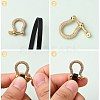Brass Micro Pave Clear Cubic Zirconia D-Ring Anchor Shackle Clasps X-ZIRC-S066-052-NF-4
