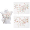 3D Flower Beading Polyster Embroidery Ornaments Accessories DIY-WH0622-001A-1