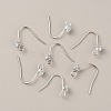 Brass Micro Pave Clear Cubic Zirconia Earring Hooks KK-WH0047-96P-2