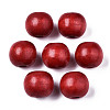 Spray Painted Natural Wood Beads WOOD-ZX040-01A-03-LF-1