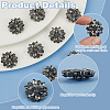 10Pcs Alloy Rhinestone Shank Buttons BUTT-FG0001-41D-4