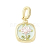Brass Enamel Pendants KK-F886-01G-05-1