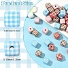 10Pcs Printed Opaque Acrylic Beads MACR-YW0004-19E-3