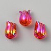 Transparent UV Plating Acrylic Beads TACR-TAC0001-09B-02-1