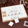 24 Grids Bamboo Pendant Display Trays with PU Imitation Leather Display Cards ODIS-WH0086-091A-02-4