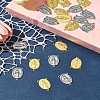 20Pcs 2 Colors Holy Oval Carved Virgin Mary Tibetan Style Alloy Chandelier Component Links TIBE-FS0001-15-10