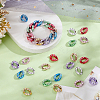 160Pcs 8 Colors ABS Plastic with Crystal Rhinestone Quick Link Connectors KY-AR0001-49-4