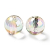 Two Tone UV Plating Rainbow Iridescent Acrylic Beads TACR-D010-03A-01-3