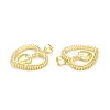 Rack Plating Brass Micro Pave Clear Cubic Zirconia Pendants KK-C011-21G-2