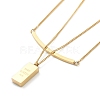 304 Stainless Steel Pendant Necklaces for Valentine's Day NJEW-K118-24G-1