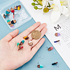 10Pairs 10 Color Two Tone Transparent Resin & Walnut Wood Stud Earring Findings FIND-FH0004-05-3