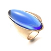 Resin Horse Eye Finger Rings RJEW-R006-01G-05-4