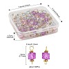 100Pcs Clear Acrylic Faceted Cube Connector Charms PALLOY-FS00042-01-4