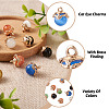 10pcs 5 colors Cat Eye Glass Charms CE-FW0001-01-4
