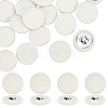 20Pcs Cloth with Aluminum Base Buttons BUTT-NB0001-77B-1