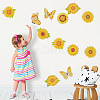 Butterfly & Sunflower Paper Wall Stickers AJEW-WH0244-79-5