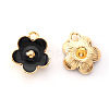 Light Gold Plated Alloy Enamel Pendants X-ENAM-R136-16E-2