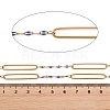 304 Stainless Steel Enamel Dapped Chain Oval Link Chains CHS-K021-15G-08-3