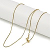Ion Plating(IP) 304 Stainless Steel Box Chains Necklaces NJEW-H042-09G-1