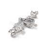 Brass Pave Clear Cubic Zirconia Pendants KK-Z061-14P-02-2