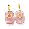 Natural Strawberry Quartz Pendants G-T151-02G-1