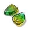 Autumn Theme Two-Tone Transparent Glass Charms GLAA-YW0001-53A-3