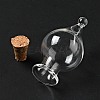 Teardrop Glass Cork Bottles Ornament AJEW-A039-01B-3
