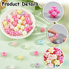 60Pcs Flocking Opaque Acrylic Beads MACR-SC0002-37-6