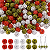 150Pcs 3 Colors Rhinestone Pave Disco Ball Beads RB-UN0001-17B-1