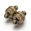 Brass Magnetic Clasps with Loops KK-H361-AB-1